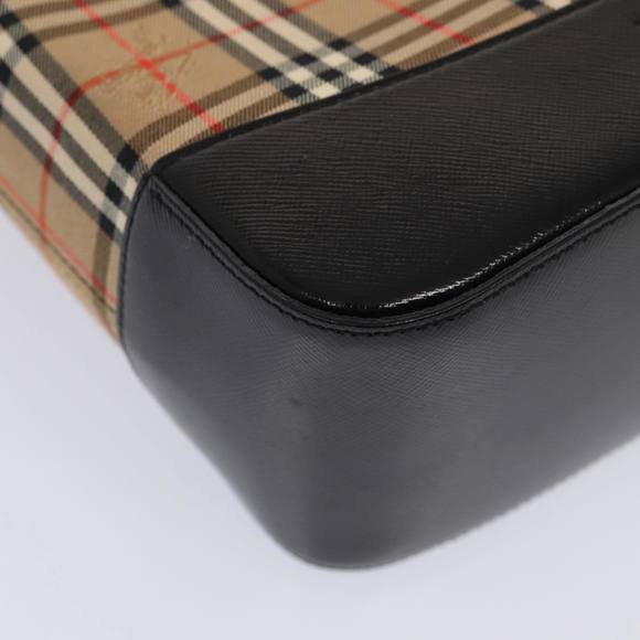 BURBERRY Nova Check Tote Bag Canvas Beige Gold Auth ep5405 - Picture 15 of 16